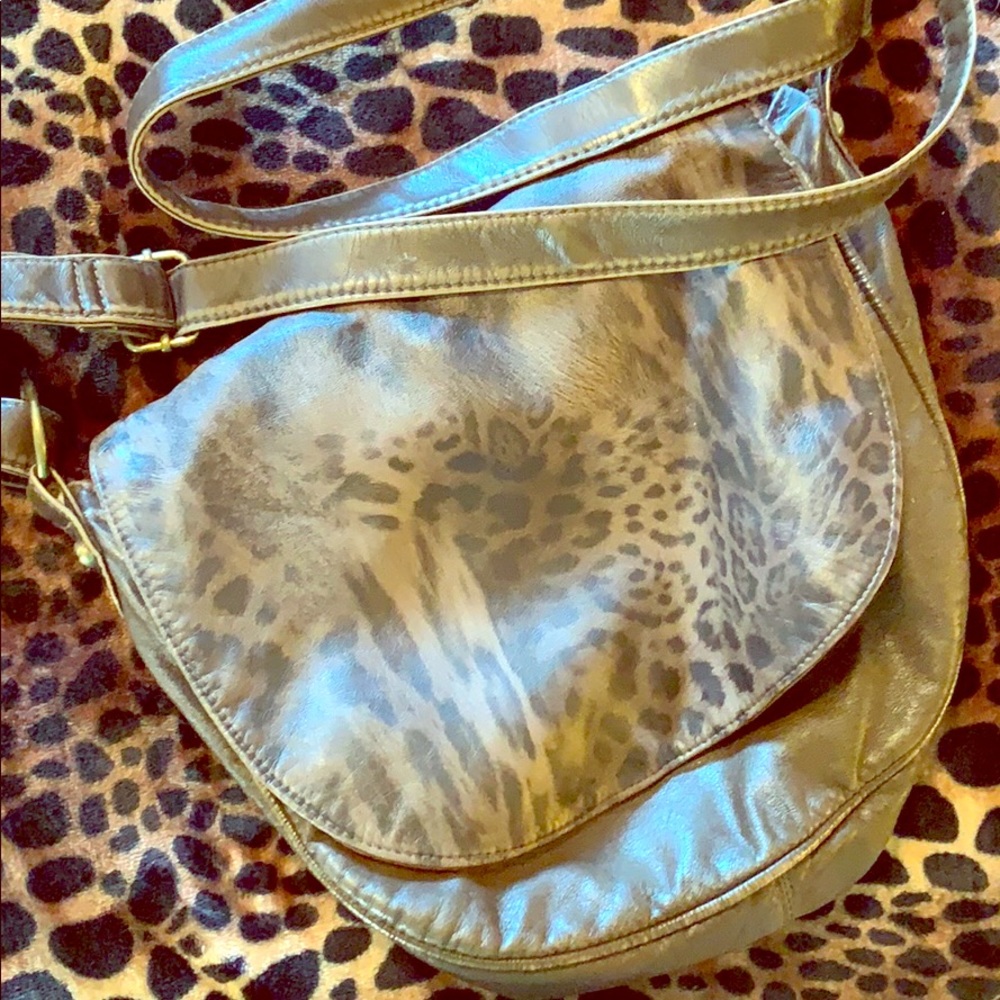 Animal print crossbody bag